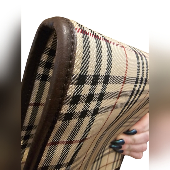 Burberry Nova Check & Brown Leather Crossbody w/ COA - Picture 8 of 13
